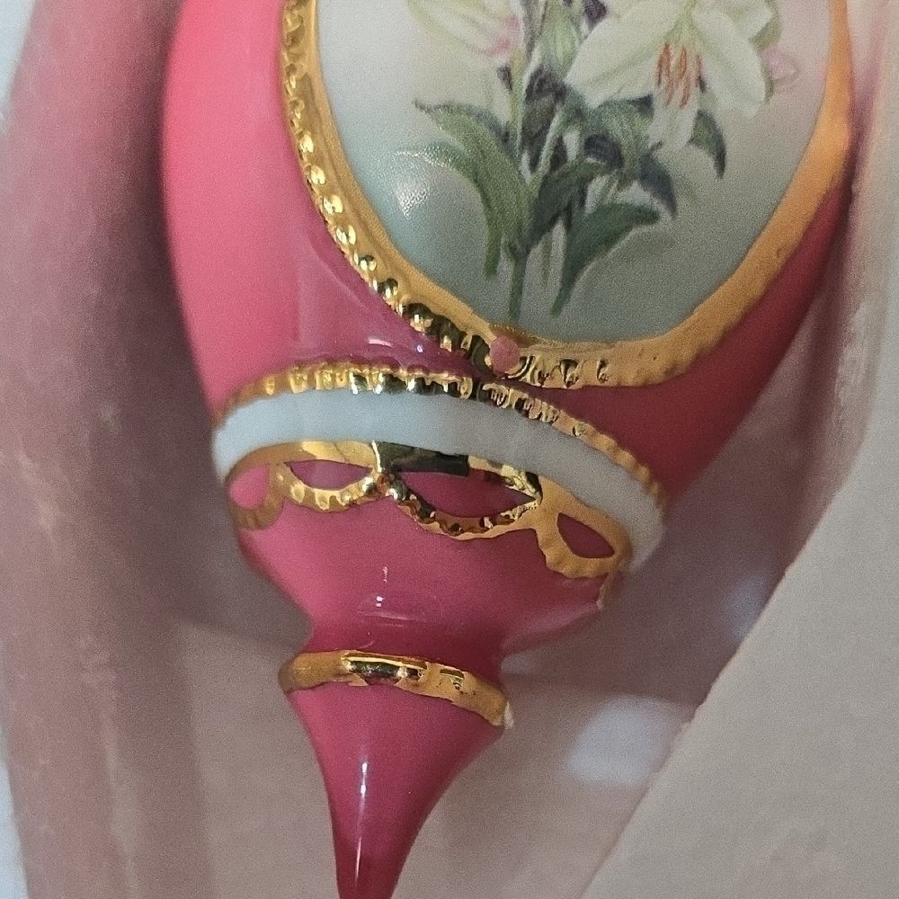 The Bradford Exchange Floral Ornament Set - Green and Pink - Picture 13 of 13